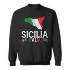 Sicilia Italia Sicilia Souvenir Silhouette Sicilia Sweatshirt