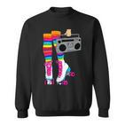 Skaten 80Er Roller Disco Rollschuhe Mädchen Sweatshirt