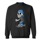 Skater Skeleton Skateboard Skull For Children Sweatshirt