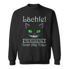 Smile Du Kannst Sie Nicht Alle Töten Cheshire Cat Black Sweatshirt
