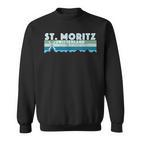 St Moritz Ski Illustration Retro Vintage St Moritz Sweatshirt