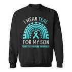 Tourette Syndrome Awareness Month Ich Trage Blaugrün Für Meinen Sohn Sweatshirt