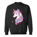 Trans Pride Einhorn Lgbt-Trans-Alliierter Black Sweatshirt