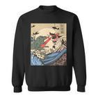 Vintage Catzilla Kitten Cat Rentro Sweatshirt