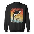 Vintage Orca Whale Retro Killer Whale Sweatshirt