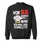 Vor 55 Jahren War Ich Mal Der Schnellste 55Th Birthday Man Sweatshirt