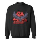 Wotansknoten Odin Ravens Valknut Valhalla Odinskind Wodan Sweatshirt