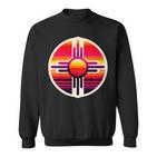 Zia-Symbol Im Retromodernenintage-Stil Im Bundesstaat New Mexico Sweatshirt