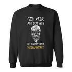 Zombie Skull Sweatshirt - Vermeide unnötigen Sozialkontakt, Lustiges Motiv