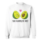 Avocado You Complete Me Vegan Partner Look Avocado Sweatshirt