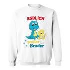 Children's Endlich Großer Bruder 2023 Announce Dino 80 Sweatshirt