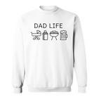 Dad Life Lustiges Herren Sweatshirt mit Vater-Sprüchen