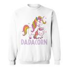 Dadacorn Einhorn Papa Und Baby Weihnachten Papa Sweatshirt