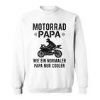 Damen Sportbike Motorradfahrer Spruch Herren Motorrad Papaater Mit-Ausschnitt Sweatshirt