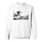 Die Große Welle Vor Kanagawa Hokusai Sweatshirt