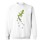 Für Echsen & Reptilien Fans Kletternder Salamander Gecko Sweatshirt