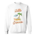 Hello Summer – Mit Sand Meer Sonnenschirm Und Palmenstimmung Sweatshirt