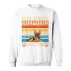 Hunde Papaatertag Geschenk Retro Deutscher Schäferhund Sweatshirt