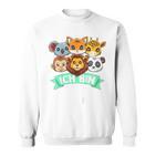 Kinder 3 Geburtstag Zoo Tiere 3 Jahre Alt Süßes Kinder Sweatshirt