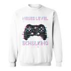 Kinder Neues Level Preigeschaltet Schulkind 2024 Einschulung Gaming Sweatshirt