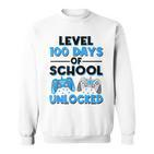 Level 100 Days Of School Unlocked Gamerideospiele Jungen Sweatshirt