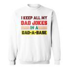 Lustige Papa-Witze In Dad-A-Base-Vintage Zumatertag Heilig Raglan Sweatshirt