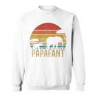 Papafant Papa Elefant Retrointage Sunsetatertag Savanne Raglan Sweatshirt