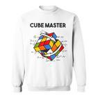 Rubik's Cube Magic Cube Retro Rubi Vintage Nerd White Sweatshirt