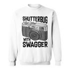 Shutterbug With Swagger Fotograf Lustige Fotografie Sweatshirt
