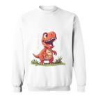 T-Rex 2Nd Birthday Dino Ich Bin Schon 2 Jahre Alt German Langu Sweatshirt
