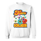 Team Schlager Partner Schlageroutfit Schlagerfan Costume Fan Gray Sweatshirt