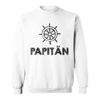 Weltbester Papiatertag Steuerrad Papa Segeln Mittelmeer Sweatshirt