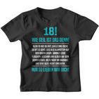 18 Son Wie Geil Ist Denn 18Th Birthday Kinder Tshirt