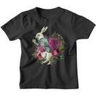 Alice Wonderland Rabbit Pocket Watch Kinder Tshirt