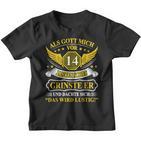 Als Gott Mich Vor 14 Jahren Schuf Grinste Er 14Th Birthday Als Gott Mich Vor Kinder Tshirt