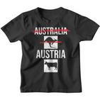 Austria Nicht Australia Österreich Kuh Nicht Känguru Kinder Tshirt