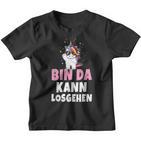 Bin Da Kann Losgehen Unicorn Party Sayings Kinder Tshirt