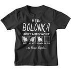 Bolonka Zwetna My Dog Listens To Wort Kinder Tshirt