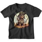 Dachshund Hunter On Dachshund Game Hunting Kinder Tshirt