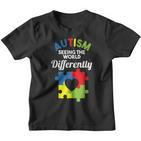 Die Welt Anders Sehen Das Awareness Für Autismus Kinder Tshirt