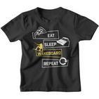 Eat Sleep Wakeboarding Wakeboard Wakeboarder Board Kinder Tshirt