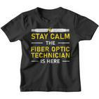 Fiber Optic Technician Sty Calm Lustige Optische Faser Kinder Tshirt