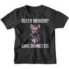 French Bulldog Guten Morgen Ganz Thin Ice Cream Kinder Tshirt