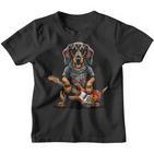 Dachshund Cute Rock And Roll Rocker Punk Kinder Tshirt