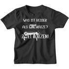 Was Ist Besser Als Eine Katze Zwei Katzen German Kinder Tshirt