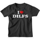 I Love Dilfs I Heart Dilfs Red Heart Cool Kinder Tshirt