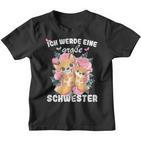 German Announcement Ich Werde Große Schwester S Kinder Tshirt