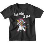 Ich Bin 29 Plus Unicorn Dab Dabbing Unicorn Kinder Tshirt