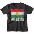 Kurdistan Flag Rojava Kurdish Kurds Kinder Tshirt