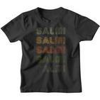 Love Heart Salmi Grungeintage-Stil Schwarz Salmi Kinder Tshirt